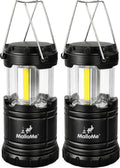 MalloMe Camping Lights Lantern Flashlights, Battery Powered Operated Lamp Lanterns for Power Outages, Camping Essentials Solar and Rechargeable Options for Outdoor, Home, Emergency, Hurricane Survival