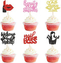 Ercadio 24Pcs Makeup Girl Cupcake Toppers Make-up Artist Cupcake Picks Beautiful is My Business Food Picks for Makeup Girl Birthday Cupcake Decors Cosmetics Make-up Party Supplies