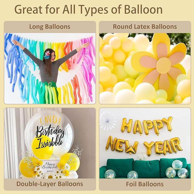 AXHJ Electric Balloon Pump, Portable Electric Air Balloon Pump Dual Nozzle Air Blower Pump, Balloon Inflator for Party Decorations