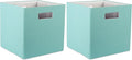 DII Poly-Cube Storage Collection Hard Sided, Collapsible Solid, Small, Aqua (Pack of 2)