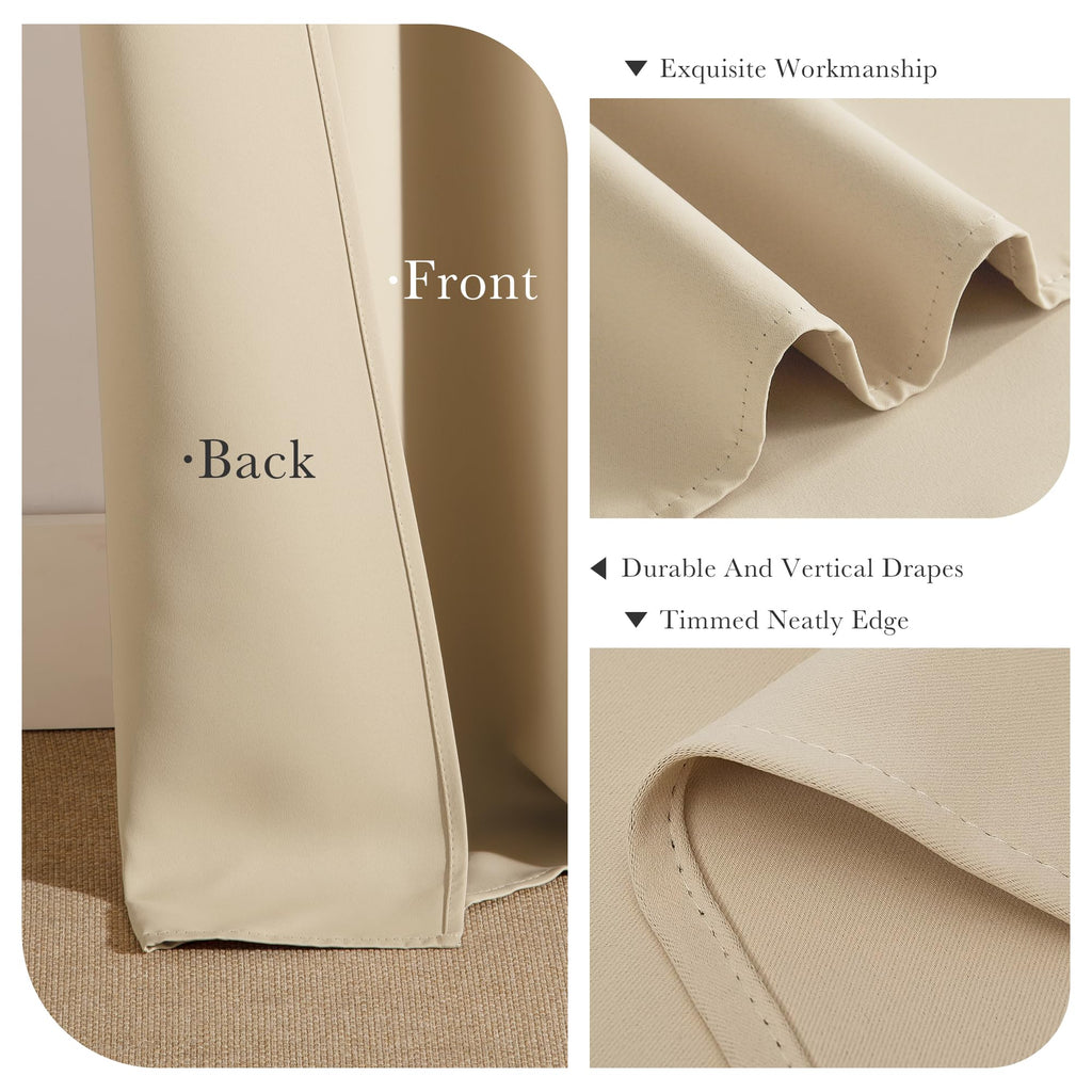 Beige Window Curtains