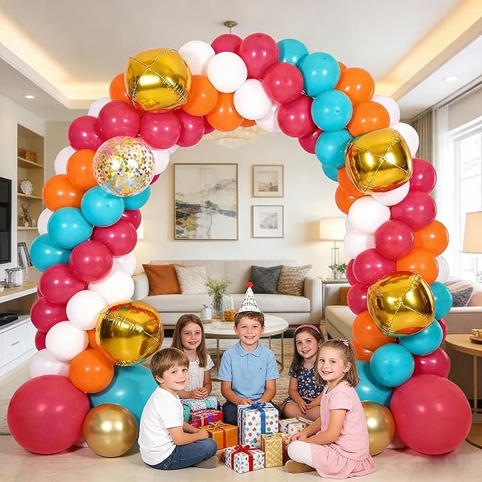 Hot Pink Balloons 125 PCS Different Sizes of 18 12 10 5 Inch Magenta Fuchsia Dark Pink Balloon Arch Kit Garland for Birthday Party Baby Shower Bridal Shower Valentine's Day