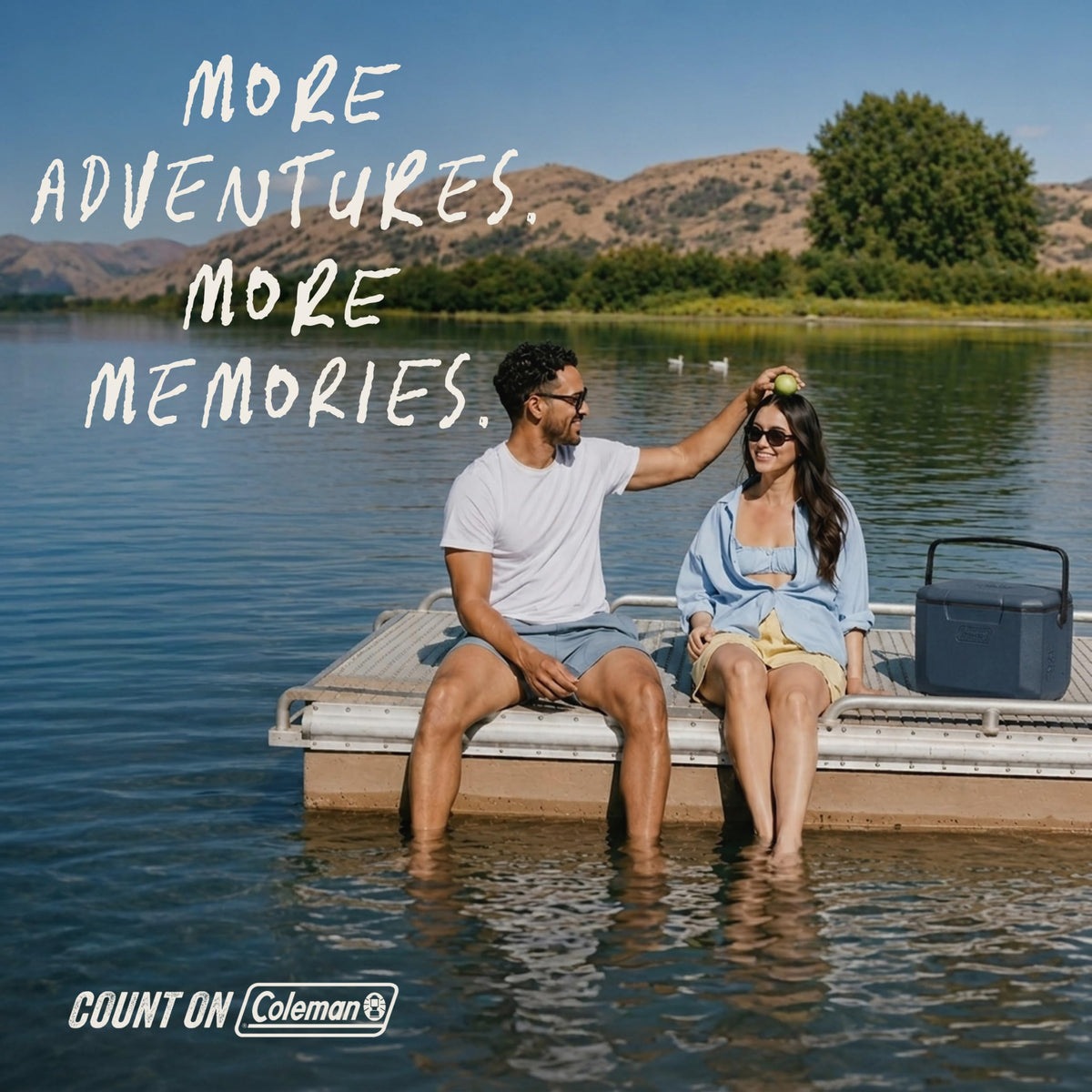 Coleman Chiller 16qt Portable Cooler with Ice Retention and 2-Way Heavy Duty Handles, Leak Resistant, Great for Camping, Concerts, Sports, and More, Sapphire