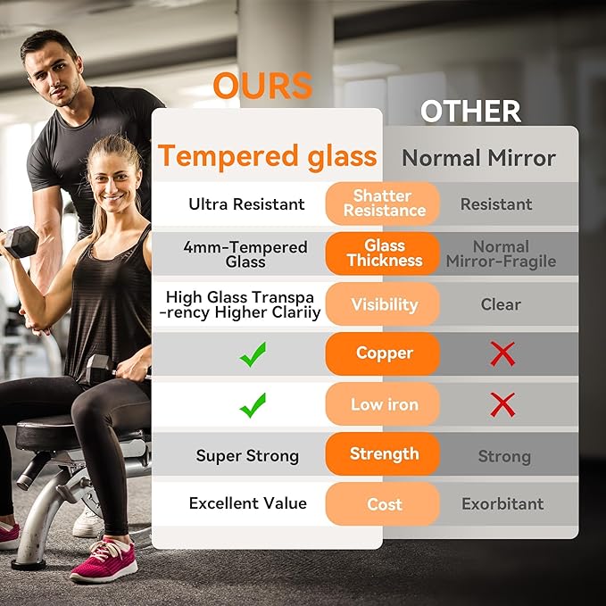 Hasipu Extra Large Full Length Floor Mirror with Wheels, 65" x 22" Rolling Portable Gym & Dance Studio Home Gym Mirror, White