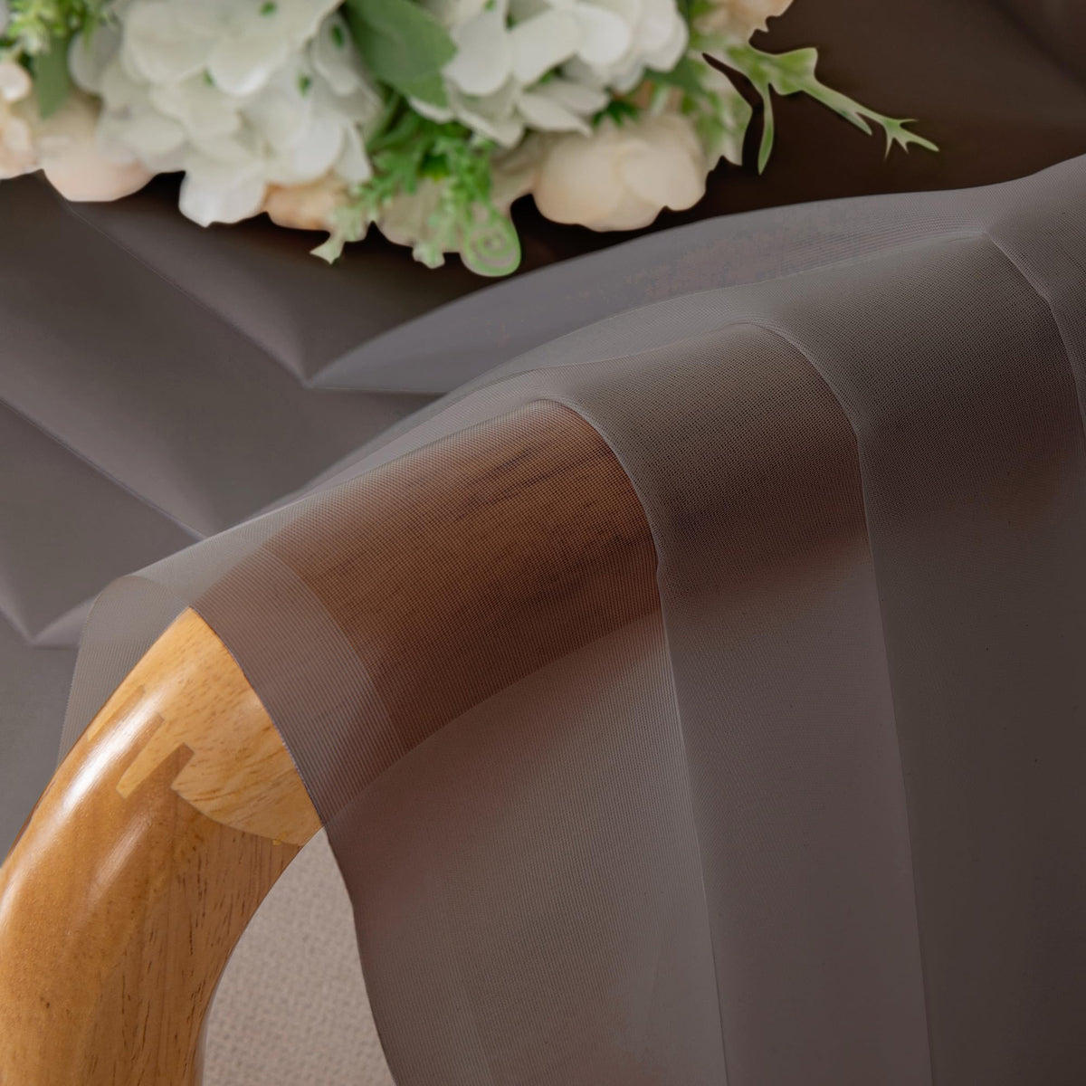 Chocolate Brown Sheer Curtains 72 Inch Length 2 Panels (2 Count)