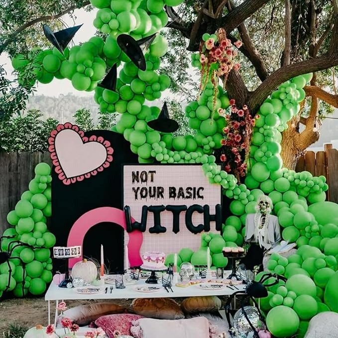 134Pcs Green Balloons Different Sizes 5 10 12 18 Inch Green Balloon Garland Arch Kit, Latex Balloons for Birthday Wedding Baby Shower Party Decorations.