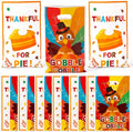 Haooryx Thanksgiving Day Turckey Favor Bag - 50Pcs Gobble Turckey Plastic Gift Goodie Candy Treat Bag Gift Wrapping Decoration for Thanksgiving Dinner Party Kid Birthday Baby Shower Party Favor Supply