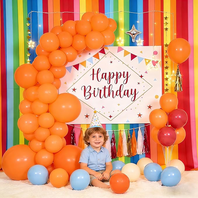 Orange Balloons, 60 PCS Orange Balloons 12 Inch Latex Balloon for Birthday Party Decoration, Wedding, Baby Shower, Anniversary, Summer Party Decoration and Balloon Garland