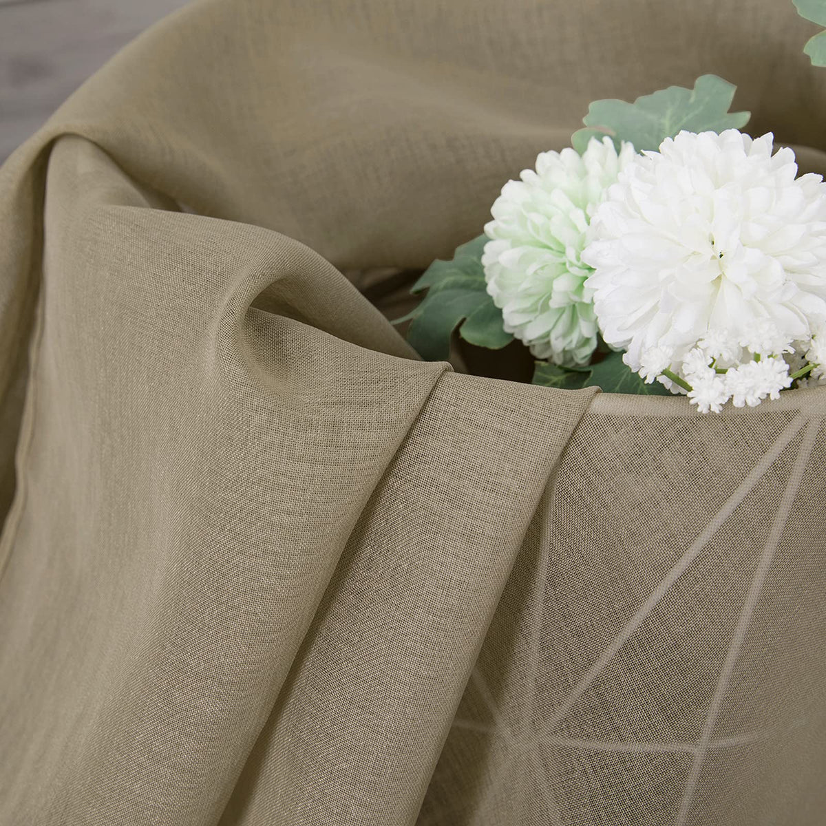 Short Sheer Curtains Linen Textured Living Room Curtain Sheers Light Filtering Rod Pocket Voile Curtains for Bedroom