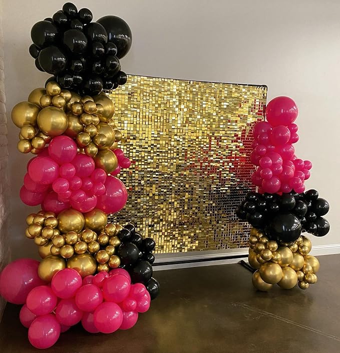 Hot Pink Balloons 110Pcs Hot Pink Balloon Garland Arch Kit 5/10/12/18 Inch Matte Latex Hot Magenta Balloons Different Sizes as Baby Shower Birthday Wedding Bridal Princess Theme Party Decorations