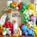 Colorful Balloons Arch Kit, 127pcs Different Size Rainbow Balloons Arch, Globos De Colores for Carnival Xmas Graduation Baby Shower Birthday Party Decorations