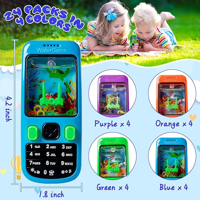 Party Favors for Kids - 24 Packs Handheld Water Ring Toss Game, Goodie Bags Stuffers for Kids Birthday Party Supplies, Classroom Prize Rewards Bulk, End of The Year Gifts for Students