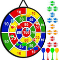 Large Dart Board Toys for Kids - 29'' Sticky Board with 12 Sticky Balls 4 Darts Indoor Outdoor Party Games Toys Easter Basket Stuffers Birthday Gifts for 3 4 5 6 7 8 9 10 11 12 Years Old Boys Girls
