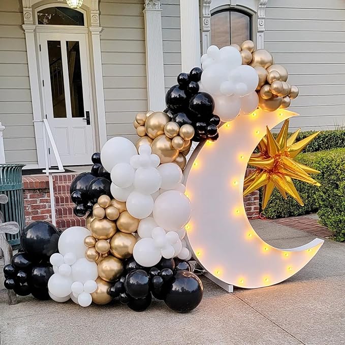 White Balloon Garland Arch Kit - 110 Pcs Matte Latex Balloons in 5/10/12/18 Inch Sizes for Baby Showers, Birthdays, Weddings, Christmas & Parties