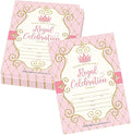 Hadley Designs Kids Birthday Invitations Girl Princess Theme - 25 Royal Birthday Party Invitations For Girls, Princess Invites For Girls, Cute Party Supplies, Made in USA