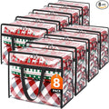 SpaceTrove Clear Clothes Storage Bags, 8 Pack Closet Organizers and Under Bed Storage Containers, Foldable Moving Bags with Zippers for Comforter, Blanket, Bedding, Duvet, PVC Packing Bags 60L