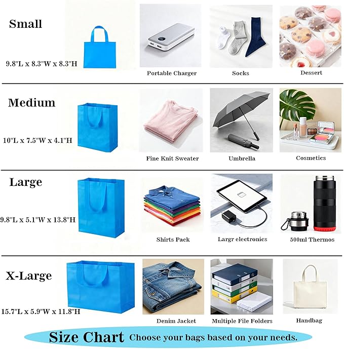 SPERPAND 100Pcs Non-Woven Gift Bags, 9.8" Small Reusable Goodie Bags, Grocery Bag with Handles, Party Favor Bag for Baby Shower, Birthday, Rainbow Party Supplies