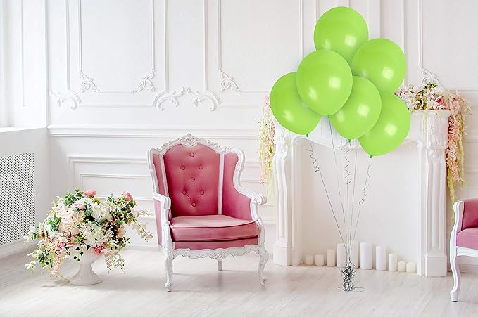 Treasured Lime Green Balloons - Neon & Matte 12 Inch - Latex Party Balloons - 36 Count