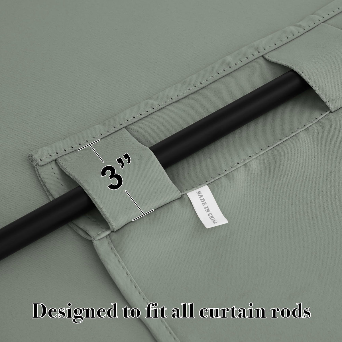 Blackout Curtains 63 inches Long for Bedroom (2 Count)