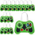 Silkfly 12 Pcs Video Game Party Favor Bags Non Woven Reusable Gaming Goodie Treat Gift Bags with Handles Gaming Party Supplies Class of 2026 Graduation Favors (Green)