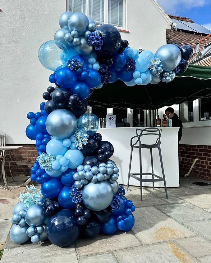 Blue Balloons, 50pcs 12 inch Blue Latex Party Balloons for Birthday, Wedding, Baby Shower Party Decorations