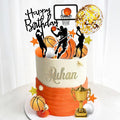 29 PCS Basketball Cake Toppers Basketball Cake Decorations with Star Golden Balls for Men Birthday