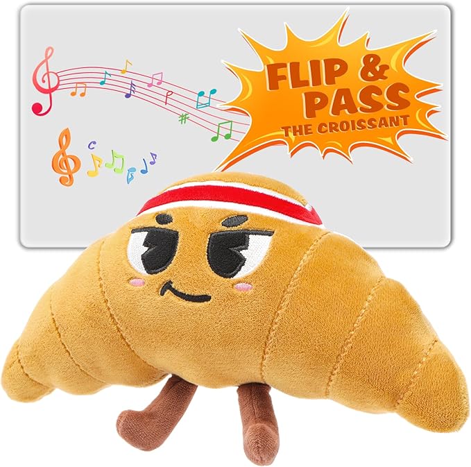 Flip & Pass the Croissant, Electronic Interactive Game, Hilarious Family Party Games for Kids Ages 3, 4-8+, Indoor/Outdoor Toys, 3 4 5 6 7 8 Year Old Girl & Boy Birthday Gift, Travel & Floor Fun