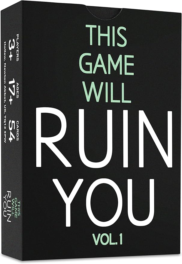 This Game Will Ruin You Vol 1 - Card Games for Adults & Bachelorette Parties - Party Games for College Students & Fun Adult Game Night Ideas - Board Games for Groups & Couples or 21st Birthday Gift