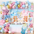 Bear Gender Reveal Baby Shower Decorations Party Kit,167pcs Pink Blue Balloon Garland Arch,Backdrop,Balloon Boxes,and Cute Gender Reveal Supplies for Boy or Girl Baby Shower,Gender Reveal Party