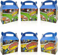10PCS Super City Heroes Theme Party Treat Boxs Goodies Candy Gift Bags for Party Favor Boxes with Handles Perfect for Birthday Party Wedding Christmas Baby Shower