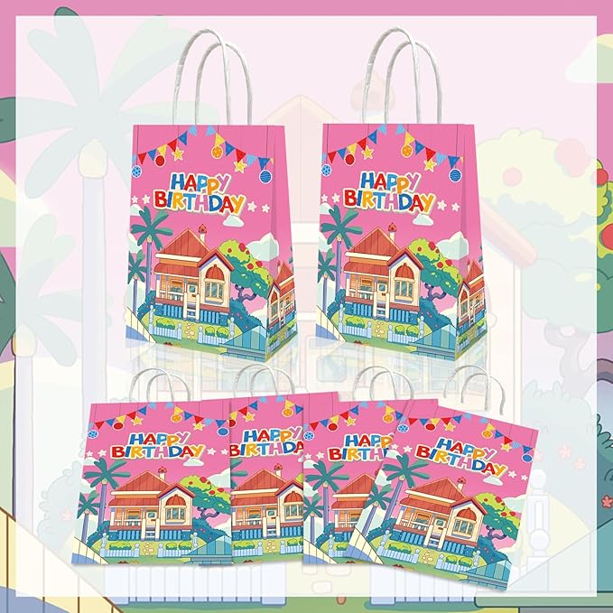 20 PCS Blue Dog Birthday Party Supplies,Dog Party Decorations Gift Bags Candy Bags for Birthday Party