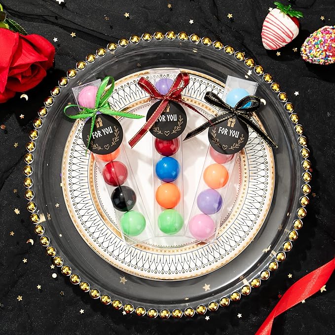 JCXPACK 100PCS Gumball Tubes Party Favor, Candy Container, Clear Boxes for 6