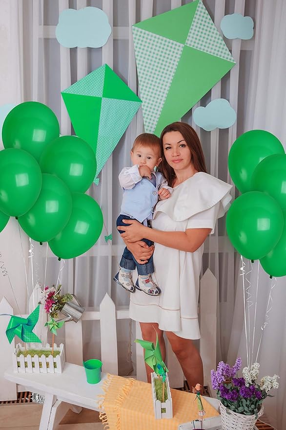 Treasures Gifted Emerald Forest Green Balloons 72 Pack - 12 Inch Latex Dark Hunter Green Balloons - Globos Verdes - St. Patricks Day Decorations