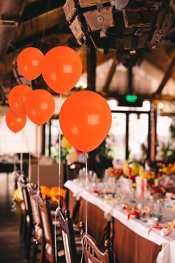 Treasures Gifted Burnt Orange Balloons - 72 Pack Orange Latex Matte 12 Inch Balloons - Party Supplies - Globos Naranjas