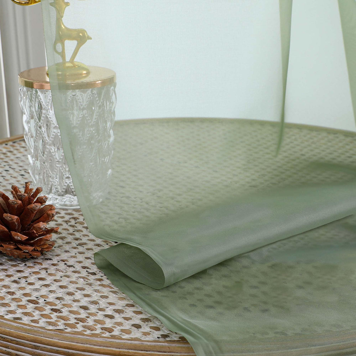 Sage Green Sheer Curtains 78 Inches Long 2 Panels Set for Living Room (2 Count)