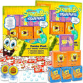 Spongebob Squarepants Party Favor Boxes Set Bundle with 40 Stickers, Tattoos, Stampers for Easter Gift Basket and Egg Hunt Fillers, More