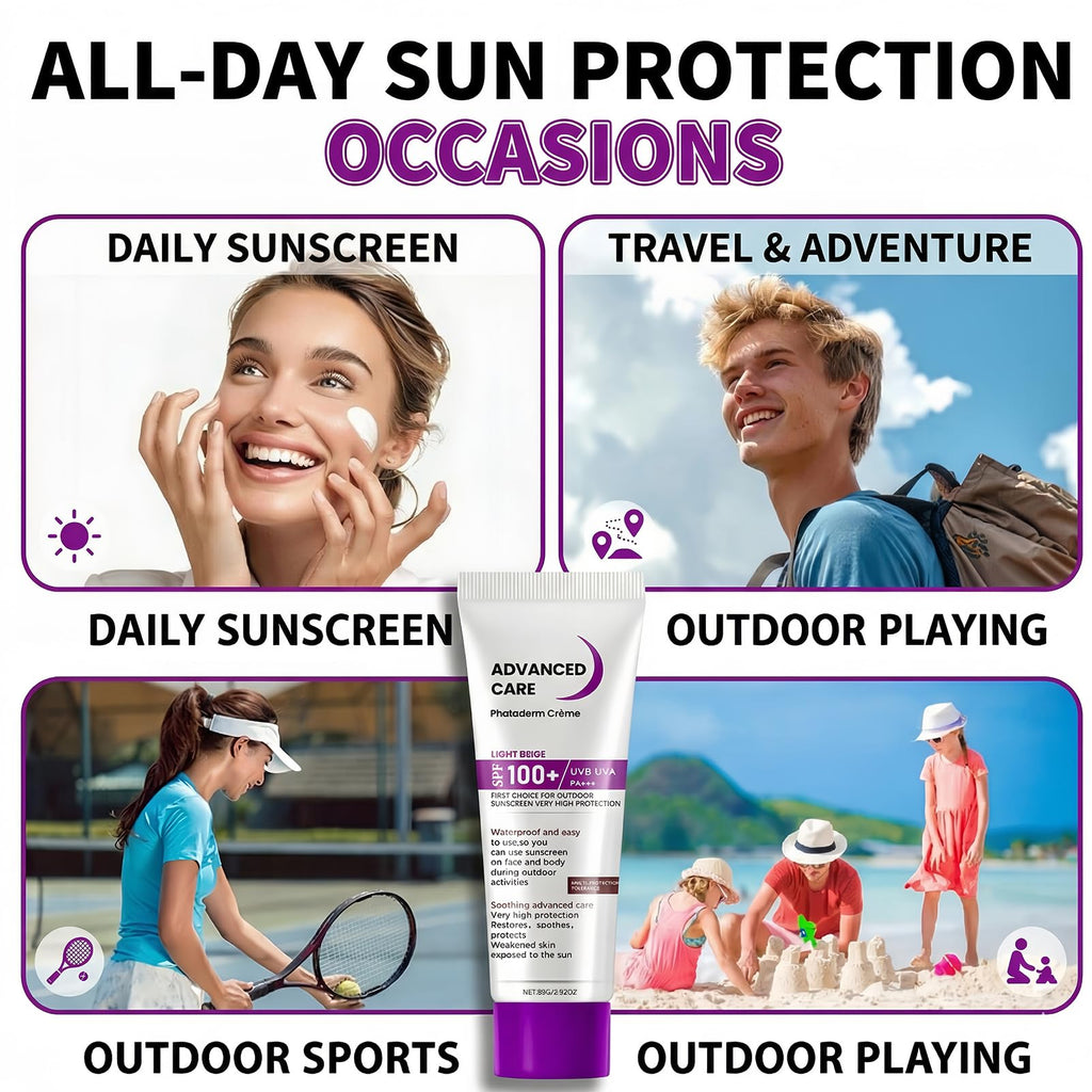 2 Pack SPF 100+ Sunscreen For Outdoor Sport - Face & Body Lotion, Broad Spectrum UVA/UVB PA+++, Water Resistant, Soothing Daily Care, 2 x 80g (160g Total)