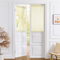 Short Sheer Door Curtain Closet Linen Textured Curtain Sheers Doorway Light Filtering Voile Patio Glass Doors Rod Pocket Curtains French Door