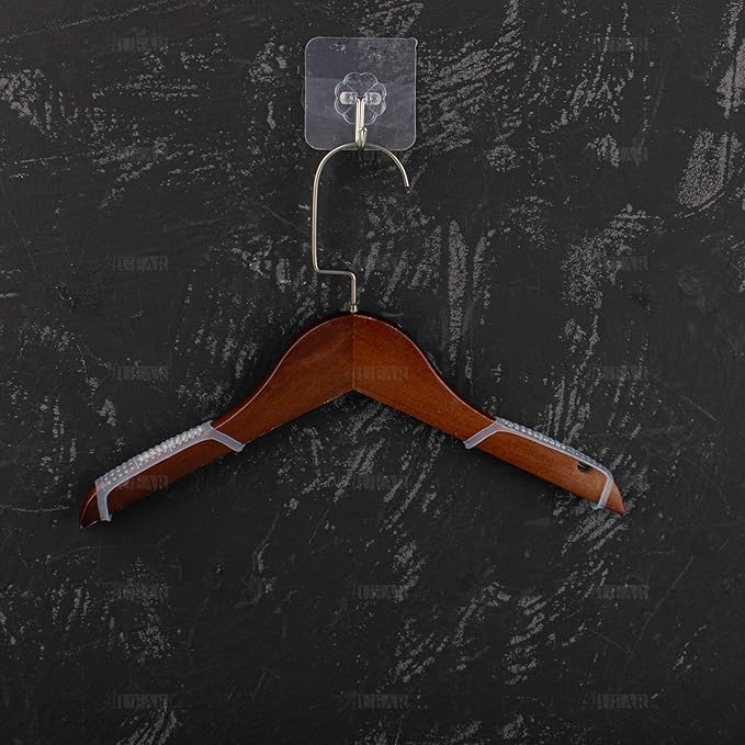 AUEAR, 100 Pack Clear Non-Slip Rubber Clothes Grips Clothing Strips for Wood Plastic Hangers Home Stores Use