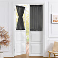 Sheer Door Curtains Closet Linen Textured Curtain Sheers Doorway Light Filtering Voile French Doors Rod Pocket Curtains Patio Glass Door
