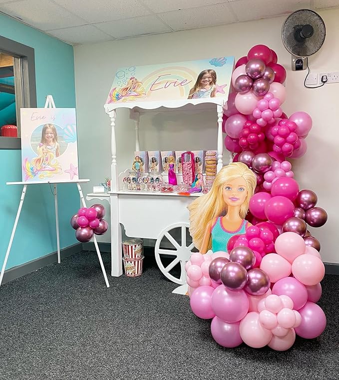 Pink Balloons, 50pcs 12 inch Chrome Pink Deep Light Pink Balloons for Girls Princess Theme Party Supplies Birthday Baby Shower Party Decorations