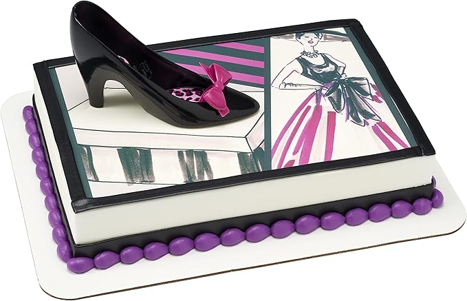 DecoPac Favorite High Heels DecoSet Cake Decoration Black/Hot Pink