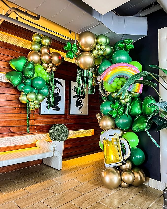 Green Balloons, 50pcs 12 inch Dark Green Emerald Green Lime Green Balloons for St. Patrick's Day Theme Party Supplies Jungle Safari Birthday Party Decorations