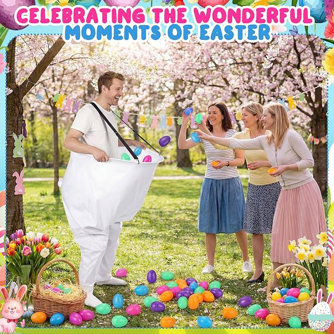 Vinsot Granny Pants Toss Game for Easter, Funny Yard Game for Adults, Outdoor Party Activity with Colorful Eggs