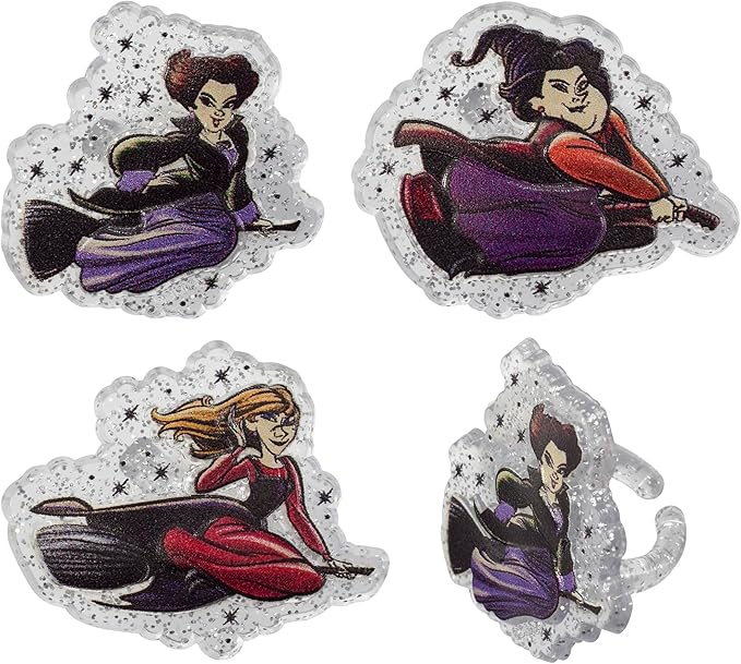 DecoPac Disney Hocus Pocus Forever Bewitching Rings, Cupcake Decorations Featuring The Sanderson Sisters In Flight, 3 Designs, Cake Toppers – 24 Pack