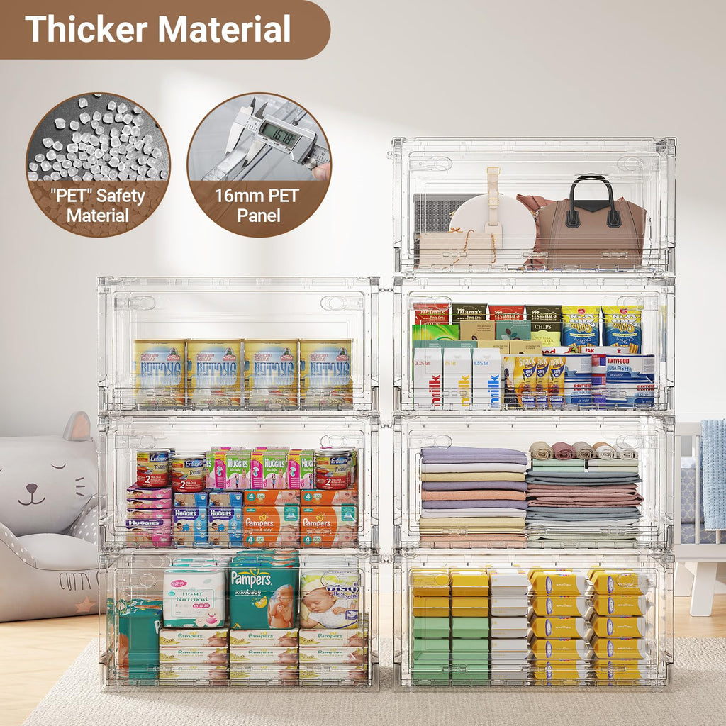 320Qt Stackable Storage Bins with Lids Wheels (4 Count)