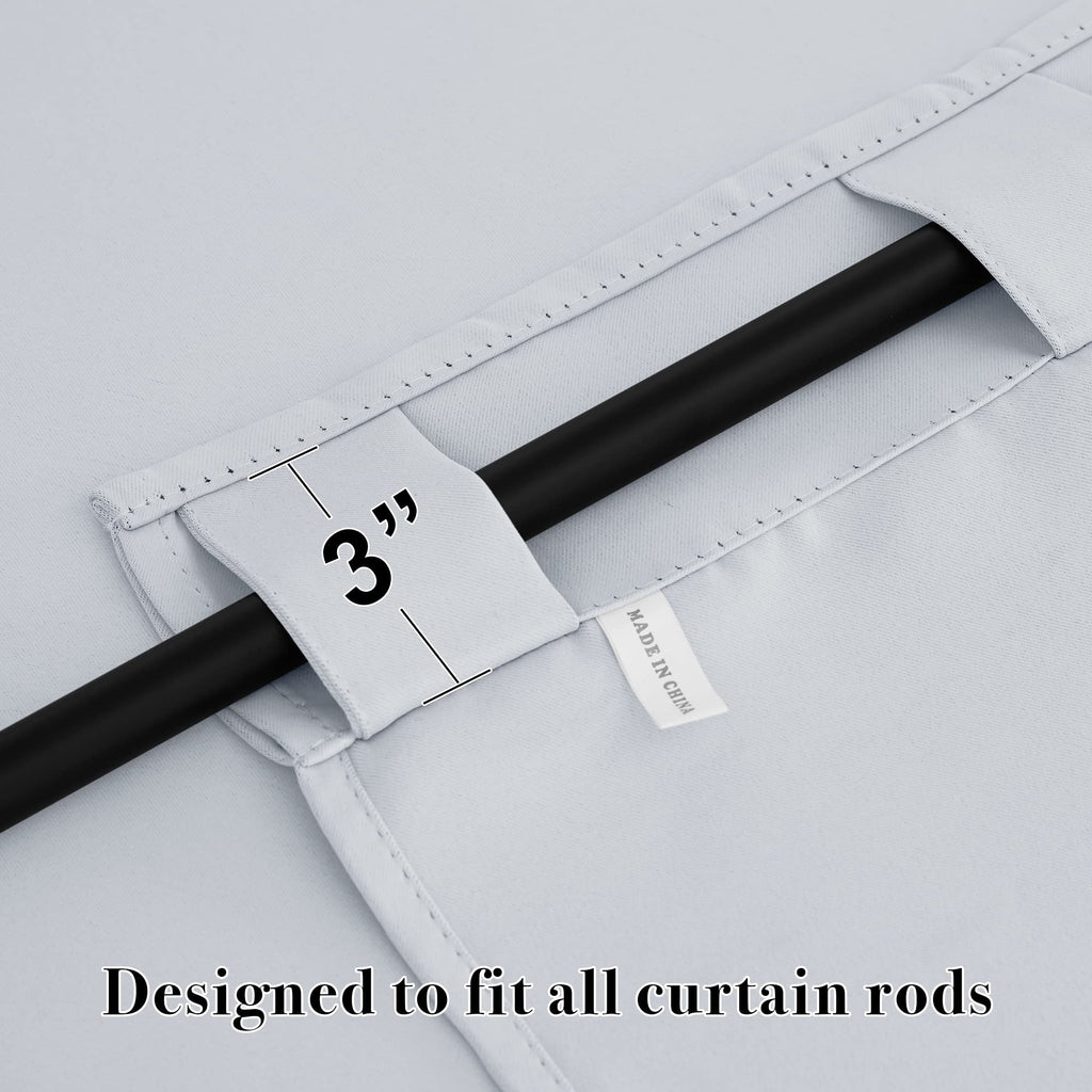 Blackout Curtains 63 inches Long for Bedroom (2 Count)
