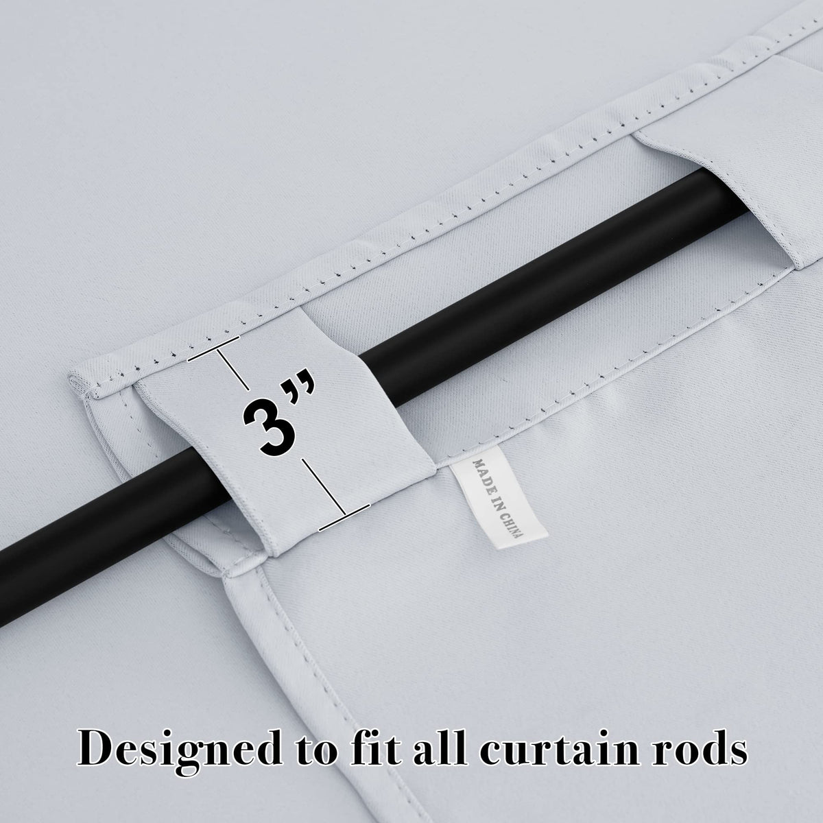 Blackout Curtains 63 inches Long for Bedroom (2 Count)