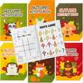Fall Animal Activity Books for Kids - Autumn Theme Mini Games Coloring Book Set Bulk Mazes Word Search Word Scramble Games for Fall Thanksgiving Halloween Party Goodie Bags Stuffers Classroom Favors
