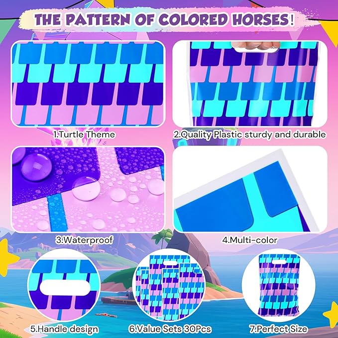 Eccliy 30 Pcs Video Game Goodie Bags Birthday Party Favor Bags Treat Candy Plastic for Theme Party Decorations Goodie Supplies